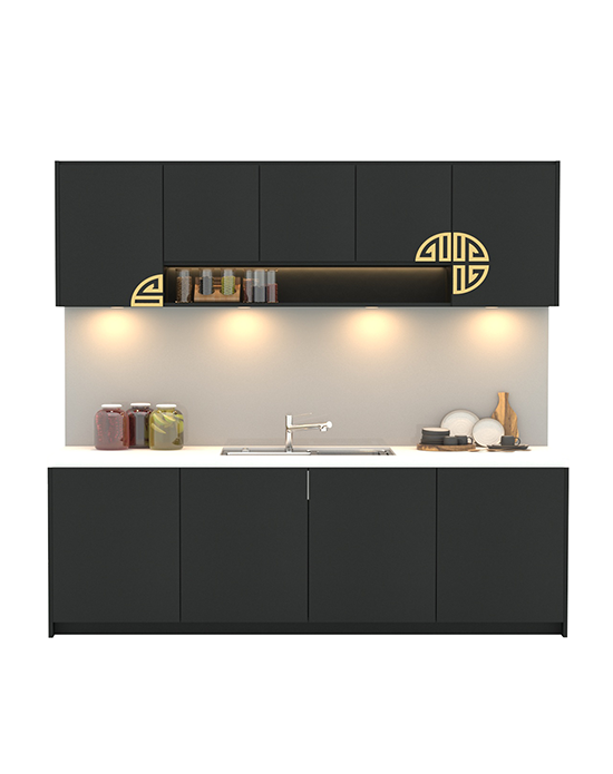 Jade Black Kitchen Cabinet
