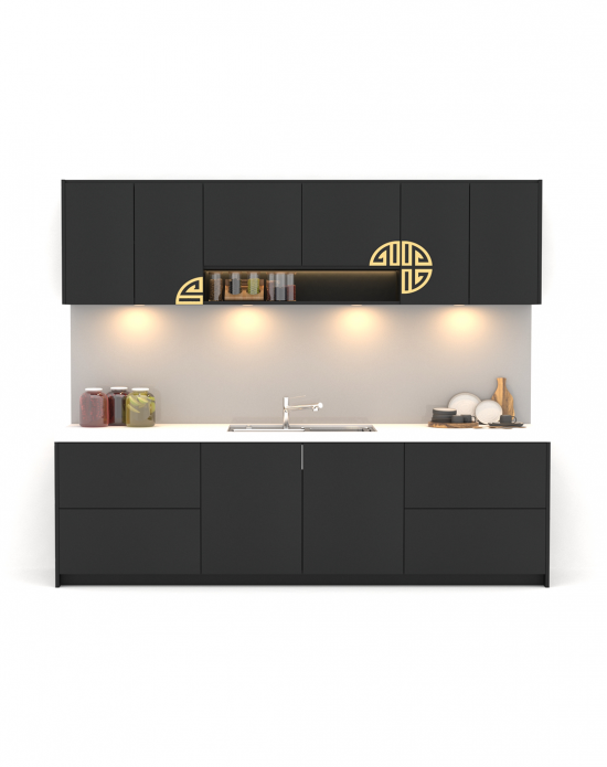 Jade Black Kitchen Cabinet